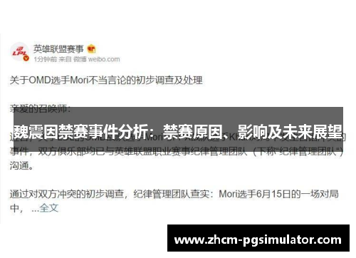 魏震因禁赛事件分析:禁赛原因、影响及未来展望 魏震因禁赛事件分析:禁赛原因、影响及未来展望